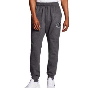Like New Champion Men's Powerblend Applique Joggers, Small. Dk Gray